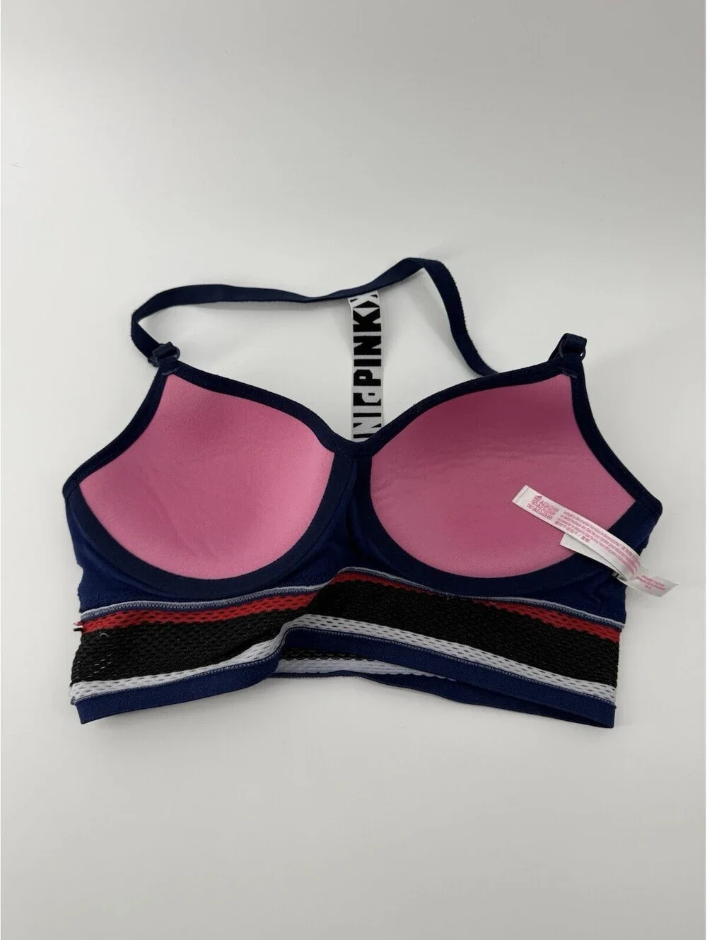 PINK Victoria’s Secret Wireless Sports Bra Lined M Blue (2551)